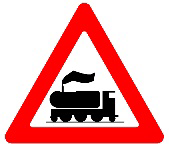מפגש מסילת ברזל. הוצב מתחתיו תמרור 629 עם חצים, תתכן תנועת רכבות בשני הכוונים.