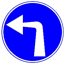 סע שמאלה. פנה אחרי התמרור. חץ בצבע צהוב מורה על כיוון הנסיעה לתחבורה ציבורית כמפורט בתמרור 501. פנית פרסה שמאלה מותרת, אלא אם הדבר נאסר ע"י תמרור אחר. בחירת הנתיבים תהיה על פי סימון 813 או 926.